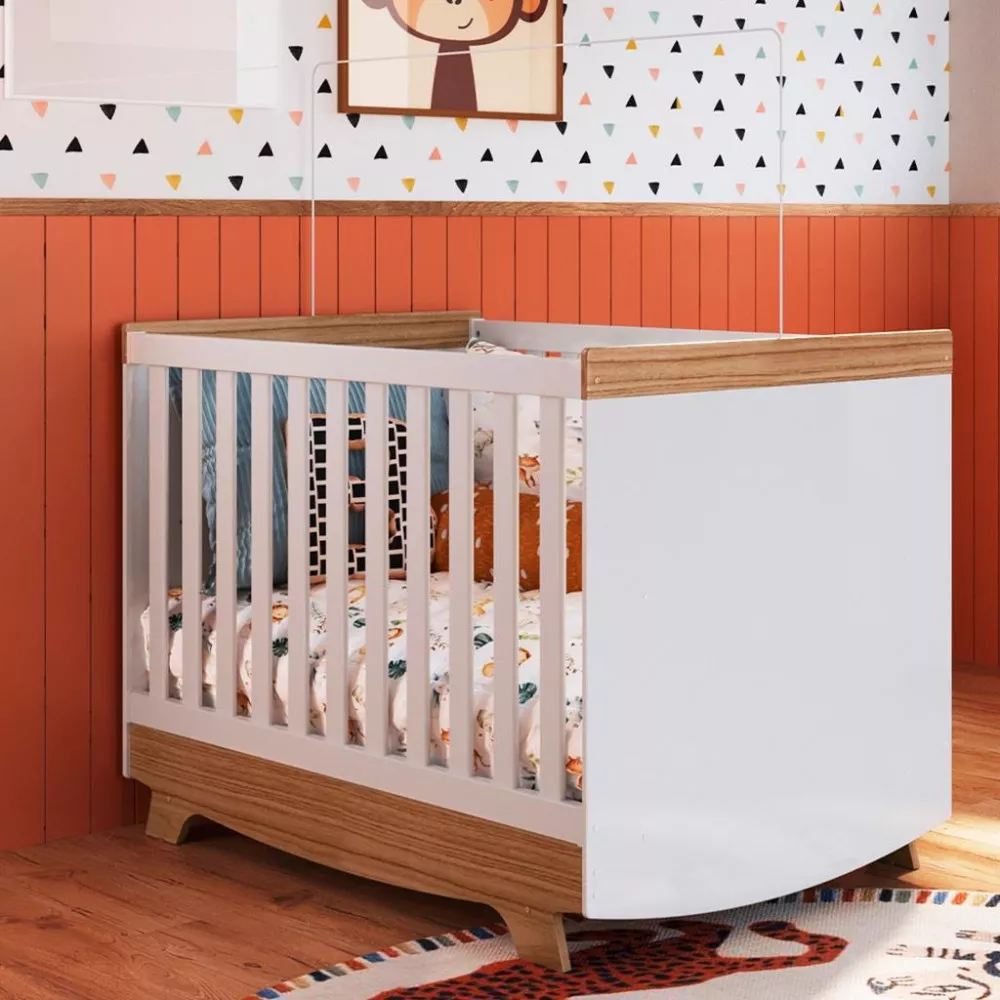 Berço Nick Retro MDF Peroba