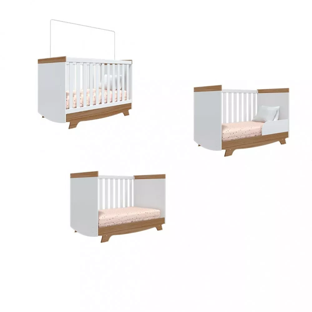 Berço Nick Retro MDF Peroba