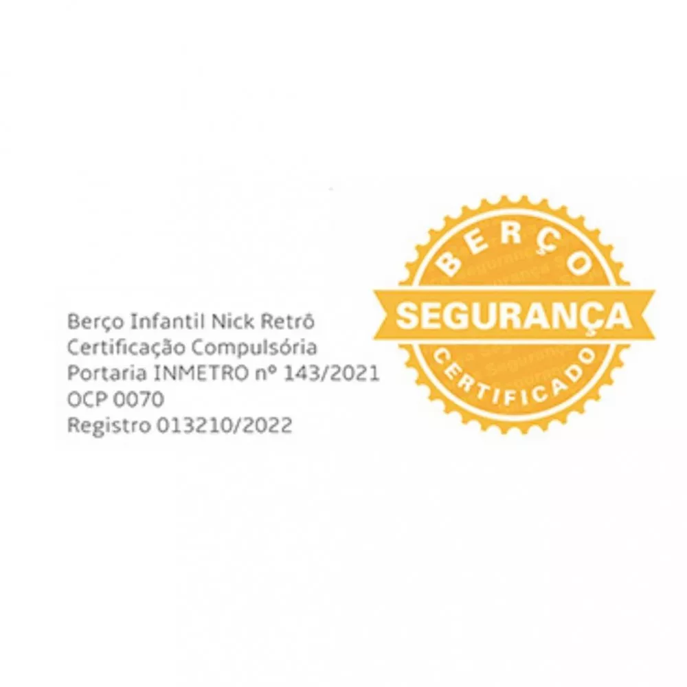 Berço Nick Retro MDF Peroba