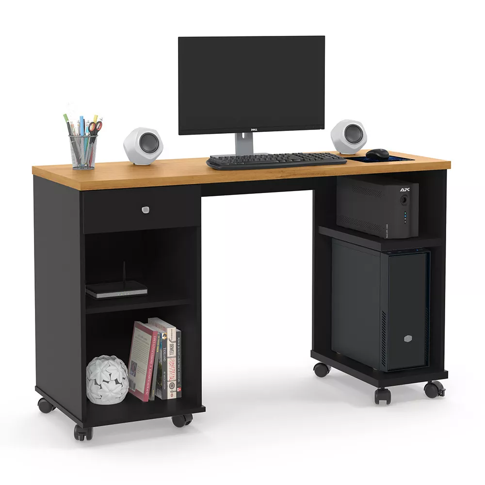 Mesa para Computador 1 Gaveta com Nichos Million Patrimar