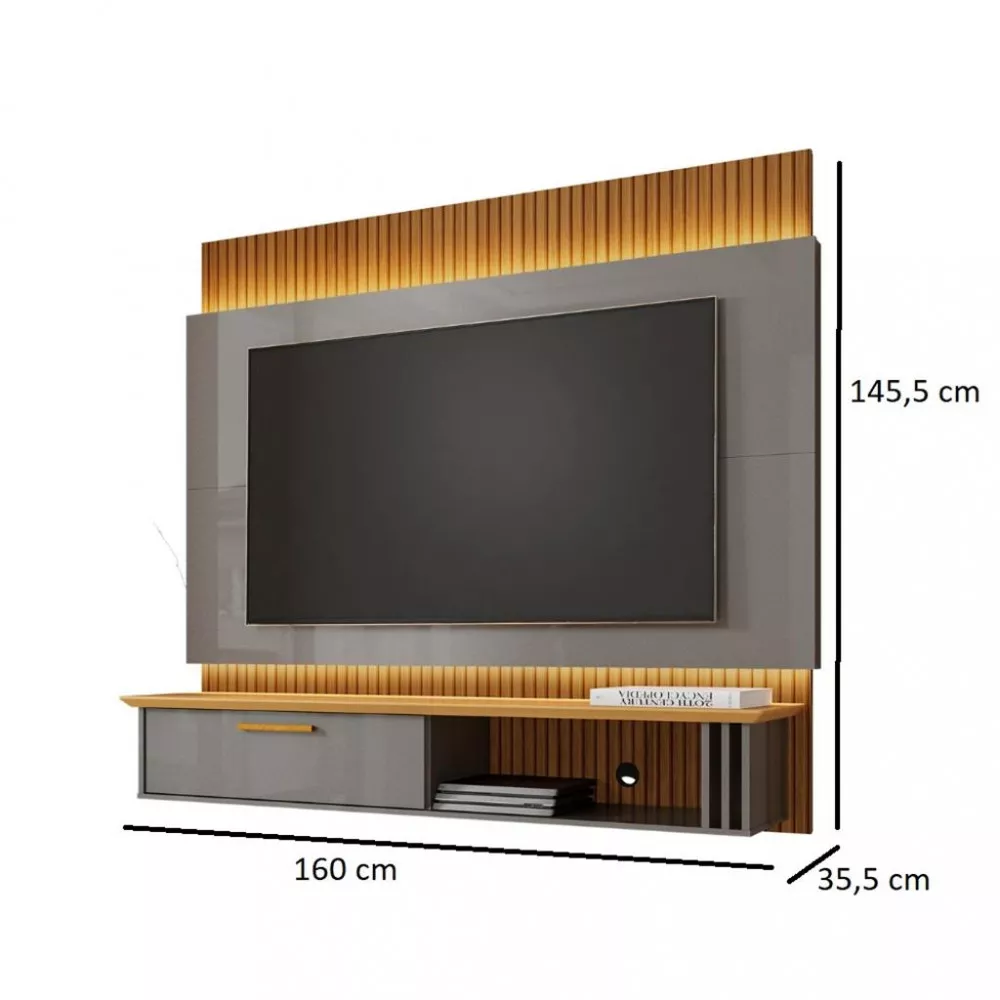 Painel para Tv até 65 Polegadas 1 Porta Paris Bechara