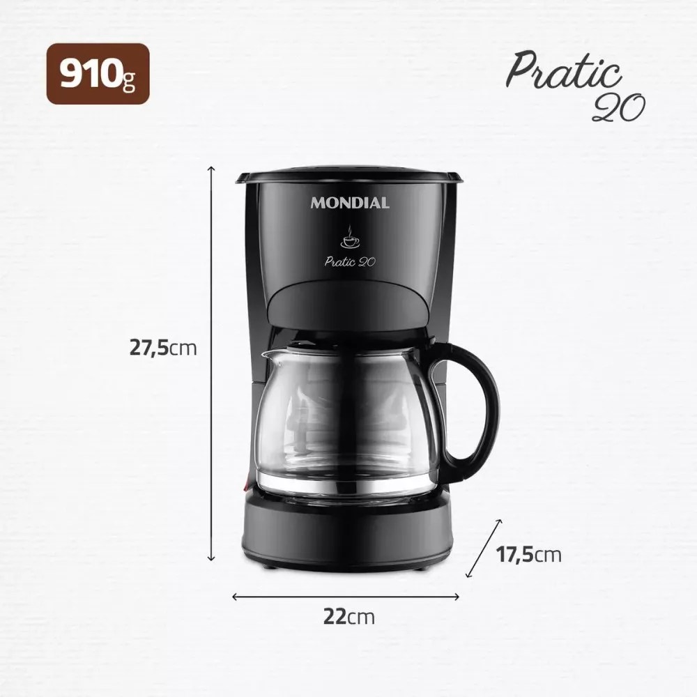 Cafeteira Elétrica Mondial 20 Xícaras CN-01-20X