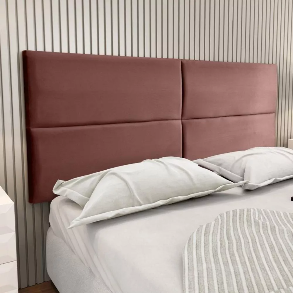 Cabeceira Estofada Queen 160cm Adesiva Suede Turim DSoll