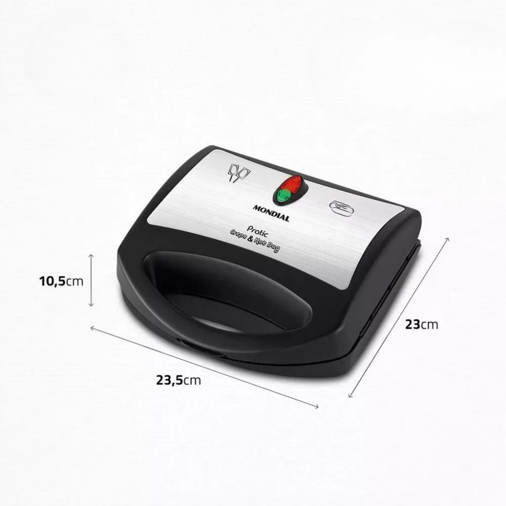Crepeira Mondial Pratic Crepe e Hot Dog 850W CP-01