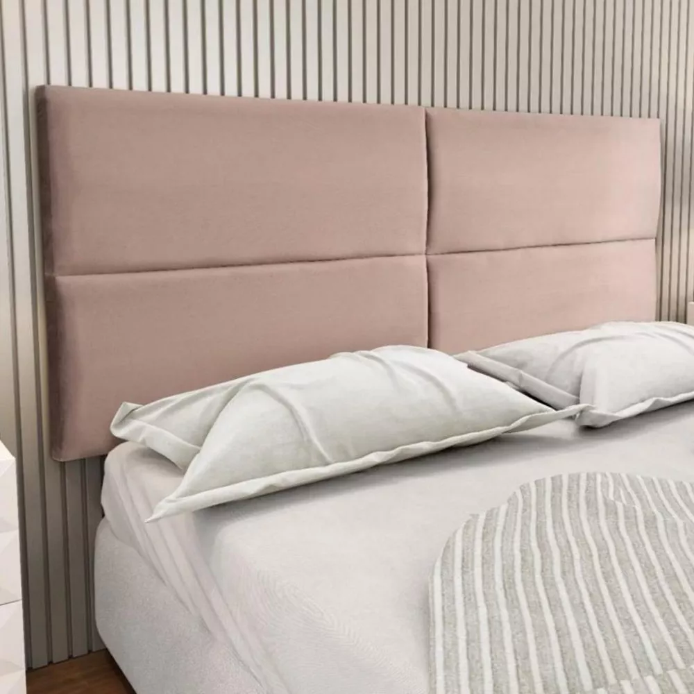 Cabeceira Estofada Casal 140cm Adesiva Suede Turim DSoll