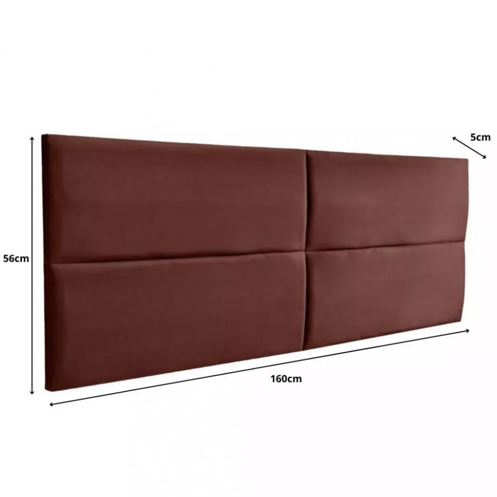 Cabeceira Estofada Casal 140cm Adesiva Suede Turim DSoll