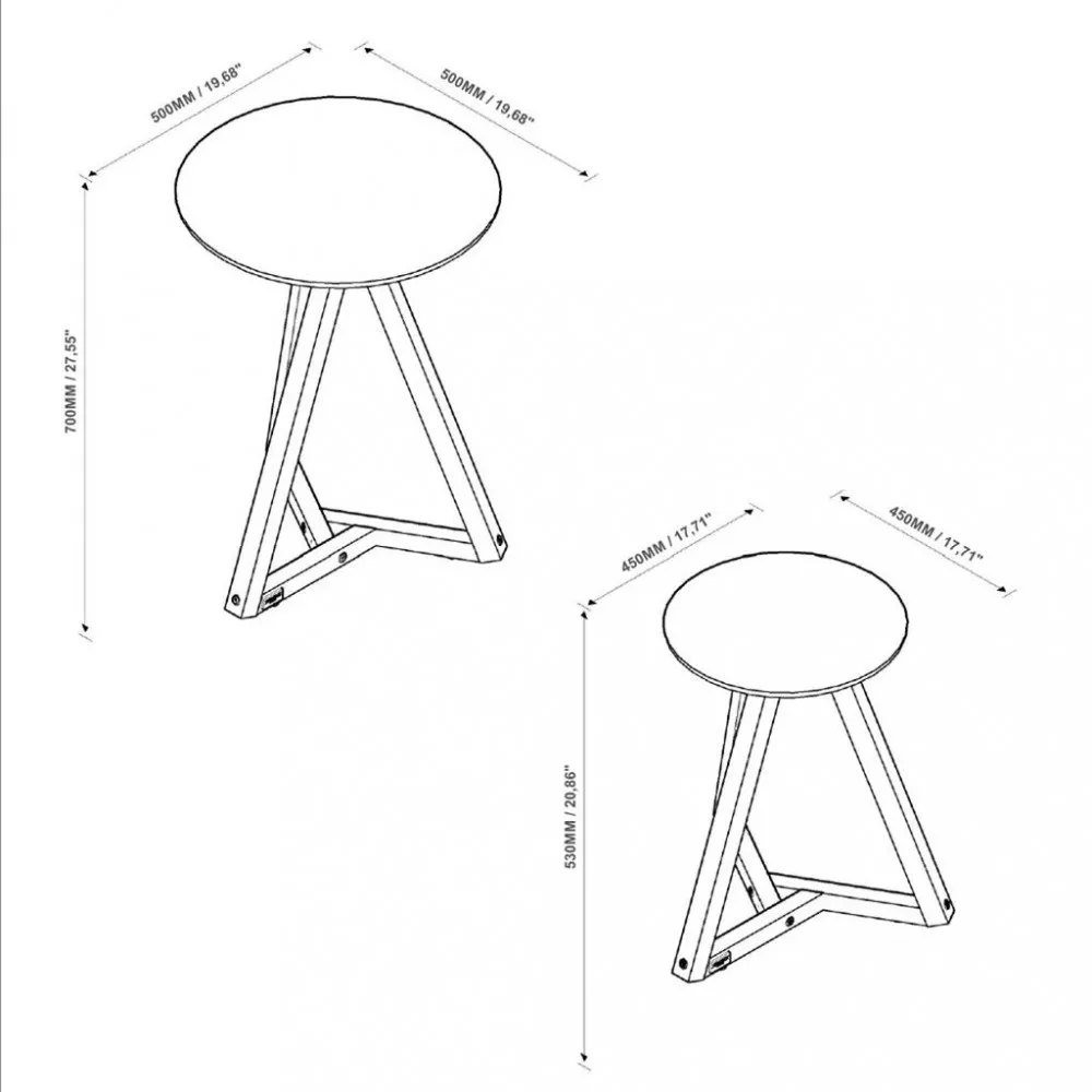 Conjunto Mesa Lateral Classic Tebarrot