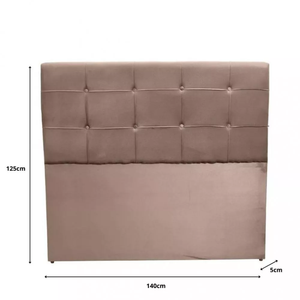Cabeceira Estofada Casal 140cm Suede Pop Londres DSoll