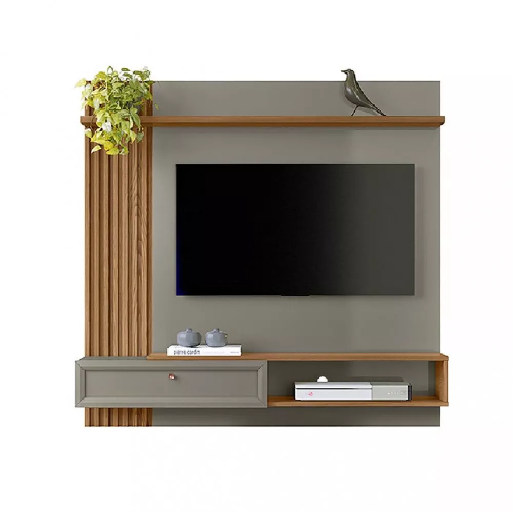 Painel Ripado para TV até 55 Polegadas 1 Porta Alvorada Linea Brasil