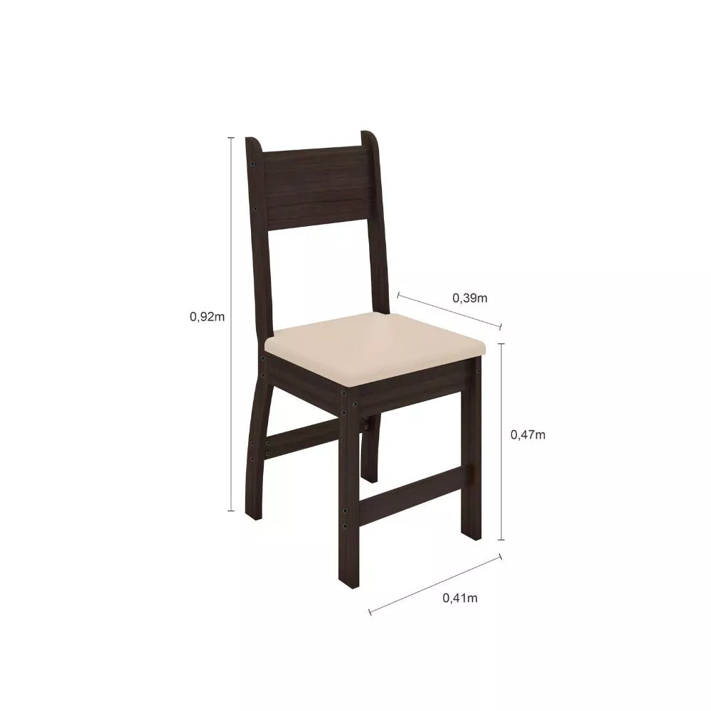Conjunto Mesa de Jantar 6 Lugares Milano