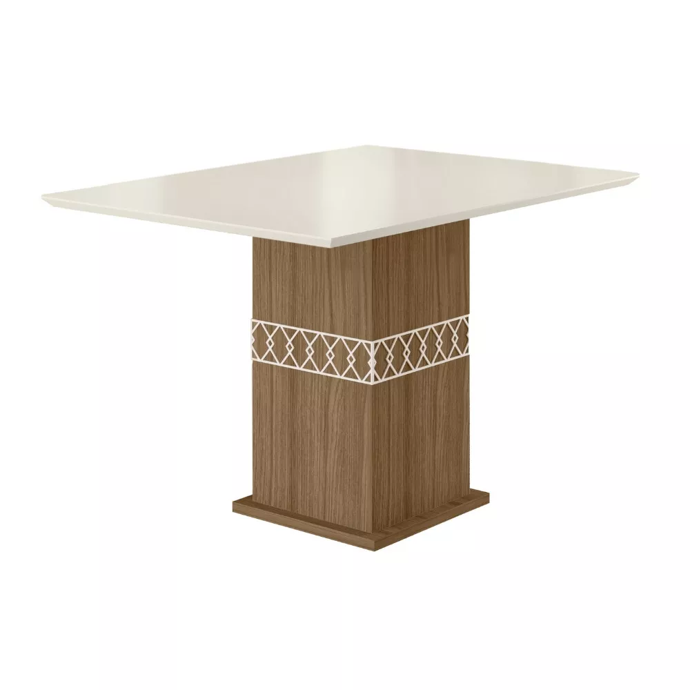 Conjunto Sala de Jantar Quadrada Mesa Jade 90cm e 04 Cadeiras Josi Poliman Móveis