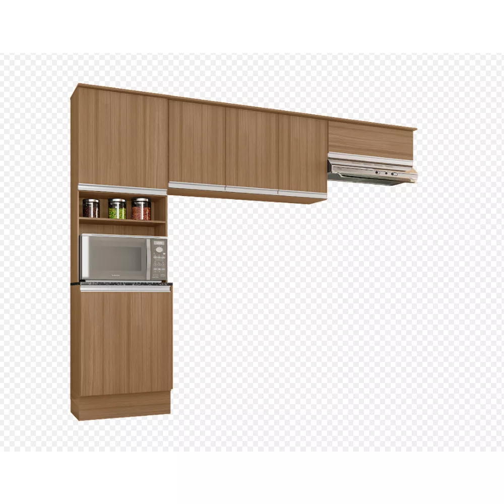 Cozinha Compacta Paneleiro e Aéreo 260 cm Paris Poliman