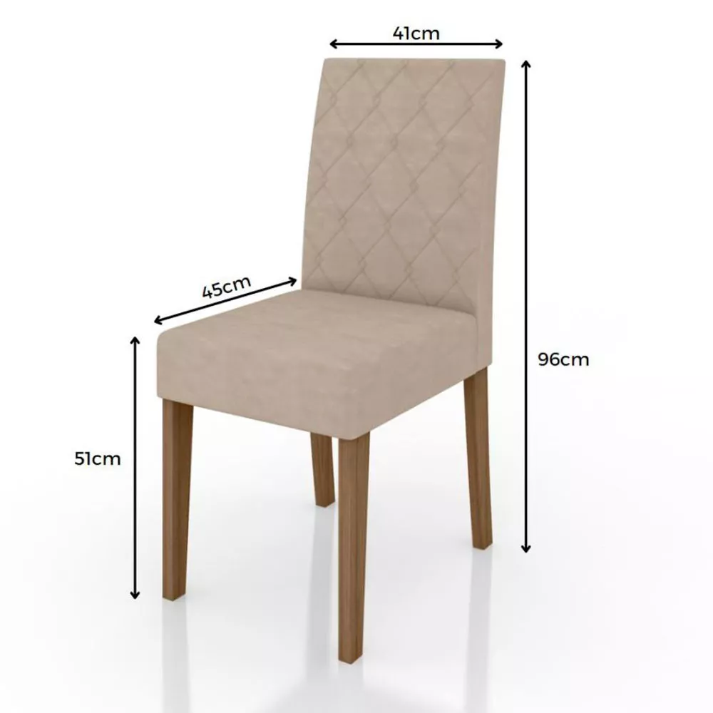 Image 9 of 10 of Conjunto Sala de Jantar Retangular Mesa Helo 120cm e 04 Cadeiras Jade Poliman Móveis