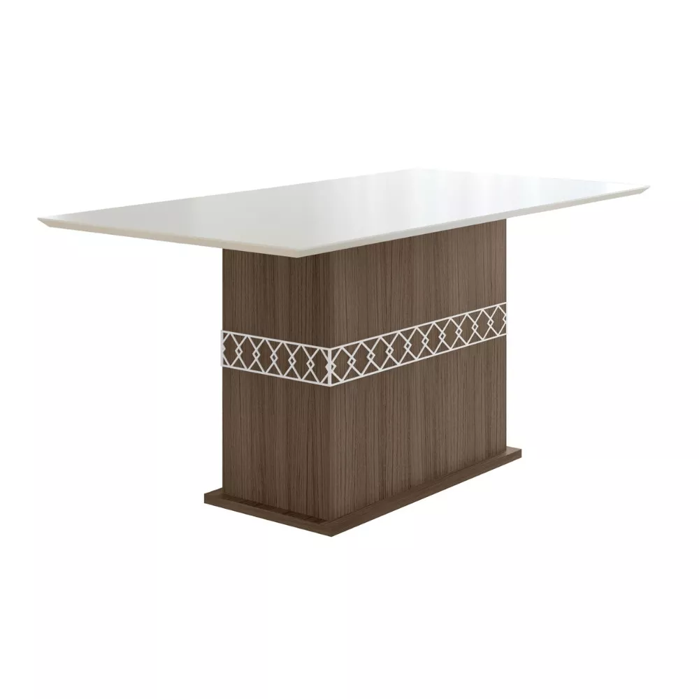 Conjunto Sala de Jantar Retangular Mesa Agata 160cm e 06 Cadeiras Josi Poliman Móveis