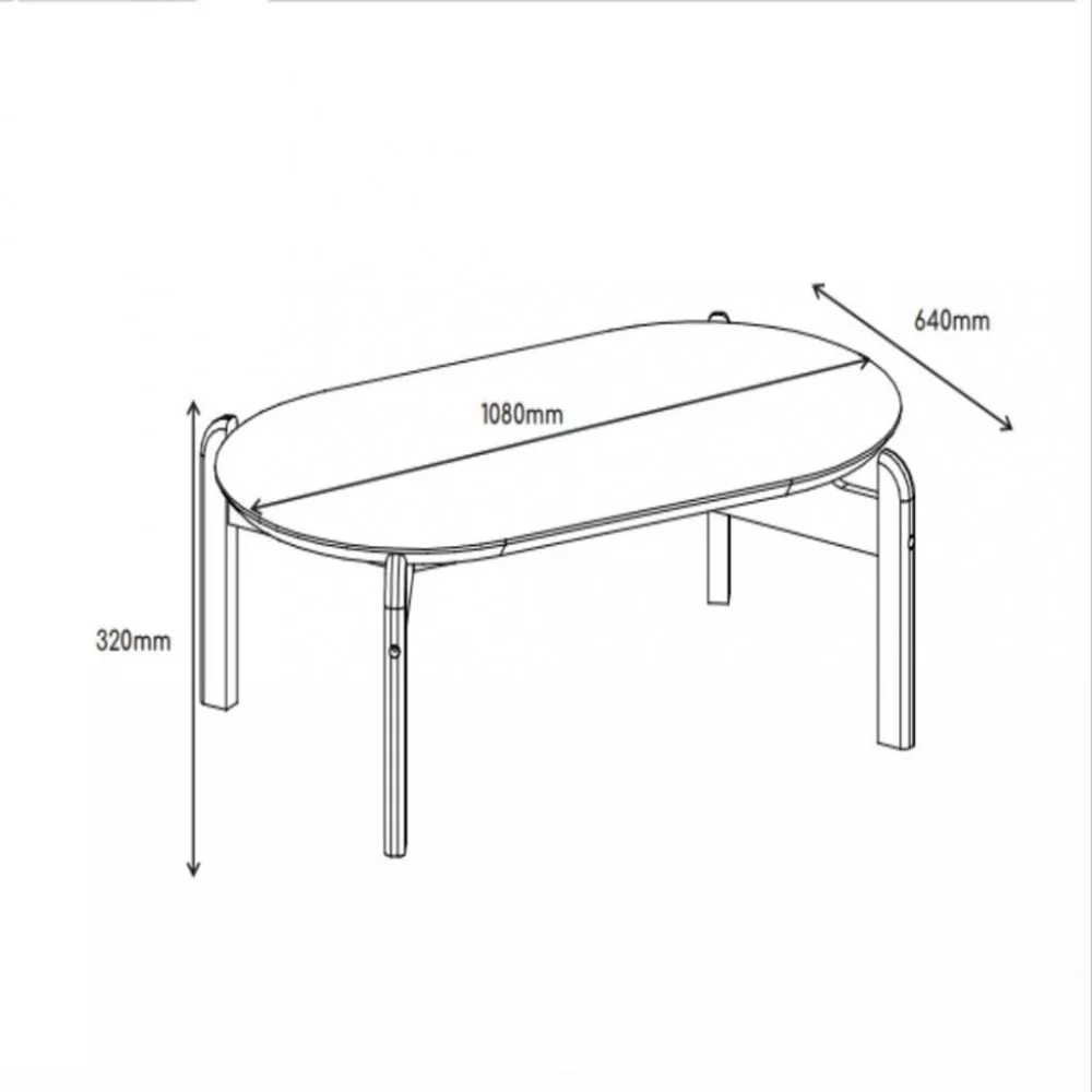 Mesa de centro Lizz Oblonga Casa D