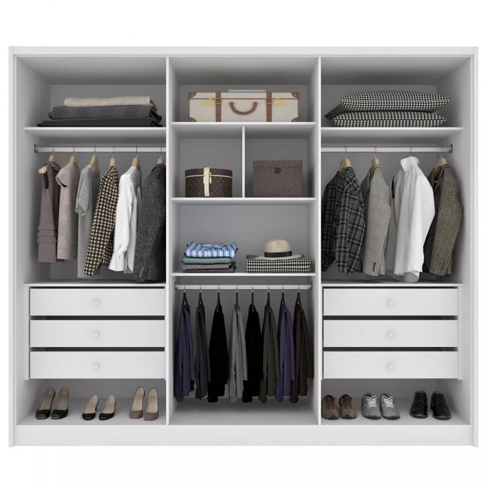 Guarda Roupa Casal 6 Portas 100 MDF Realeza Tcil